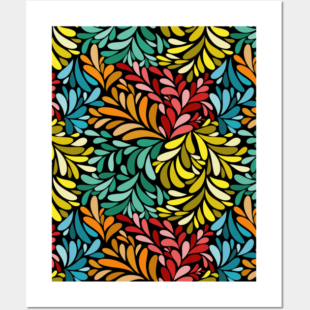 Floral Geometric Abstract Art Wall Art by Designoholic